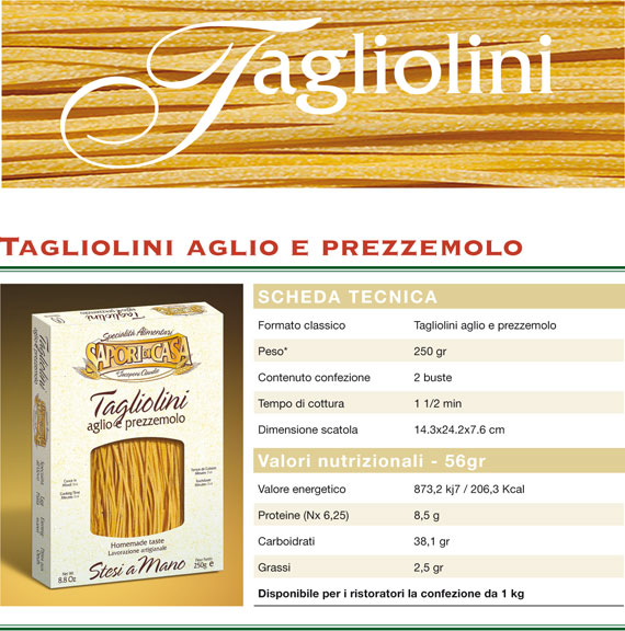 tagliolini aglio e prezzemolo